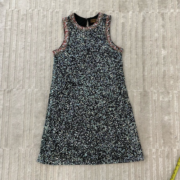 Anthropologie Varun Bahl Astronomy All Over Sequin Swing Dress size 10 - Picture 2 of 7